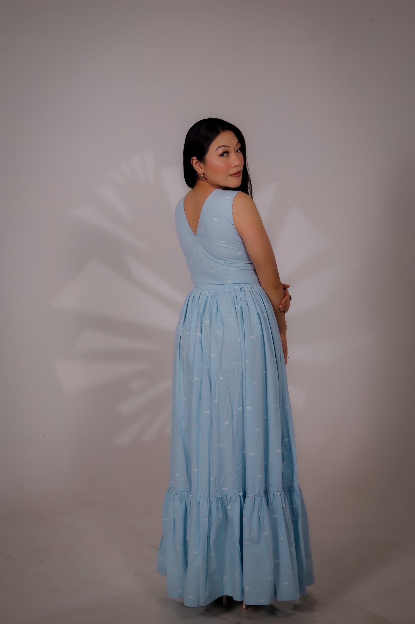 Light Blue Sleeveless Maxi Dress for Women – Summer Casual & Vacation Outfit